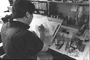 Katsuhiro Otomo au travail