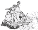 Mme si l'auteur trouve dur de dessiner des tanks, il s'en sort  merveille et nous offre en plus des tactiques militaires sympathiques!